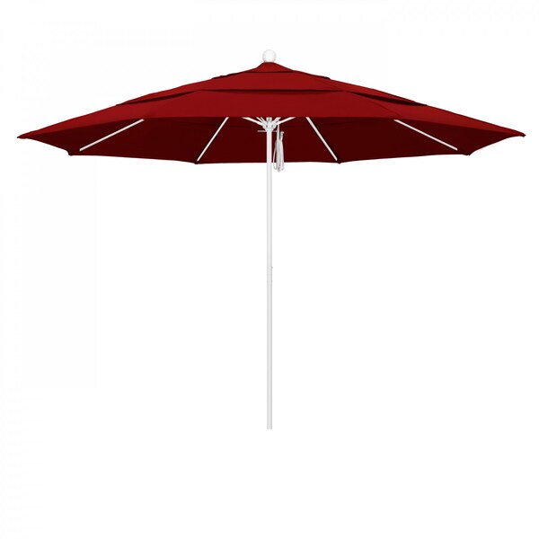 California Umbrella Patio Umbrella, Octagon, 107" H, Sunbrella Fabric, Jockey Red 194061001769 - main