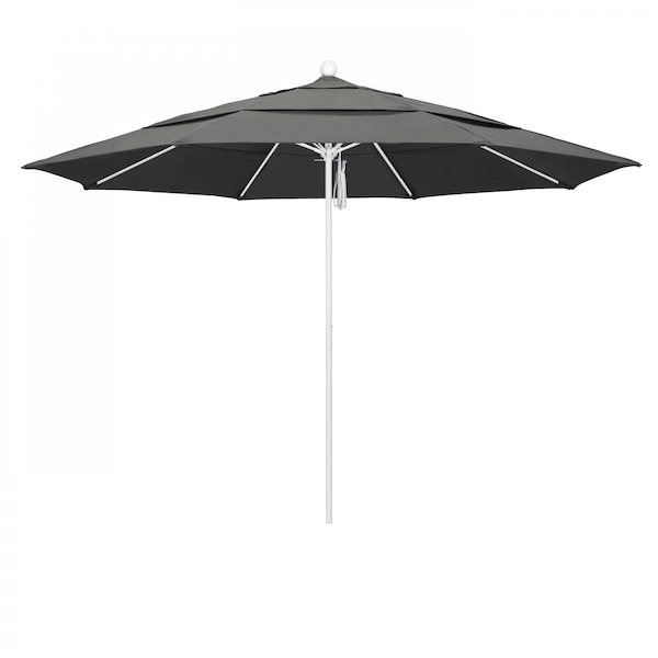California Umbrella Patio Umbrella, Octagon, 107" H, Sunbrella Fabric, Charcoal 194061001776 - main