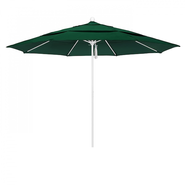 California Umbrella Patio Umbrella, Octagon, 107" H, Sunbrella Fabric, Forest Green 194061001950 - main