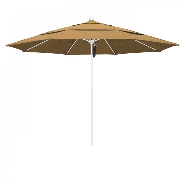 California Umbrella Patio Umbrella, Octagon, 107" H, Olefin Fabric, Straw 194061002261