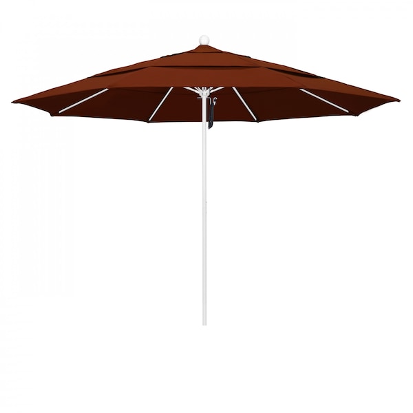 March Patio Umbrella, Octagon, 107" H, Pacifica Fabric, Brick ALTO118170-SA40-DWV