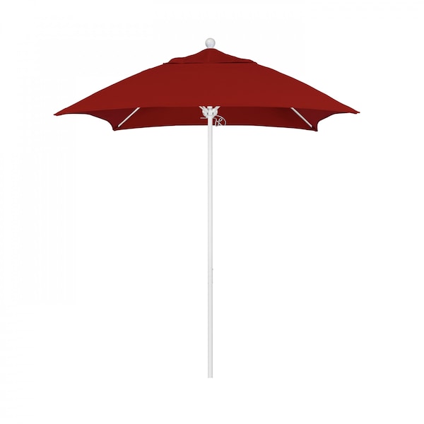 California Umbrella Patio Umbrella, Square, 103.13" H, Sunbrella Fabric, Jockey Red 194061002674