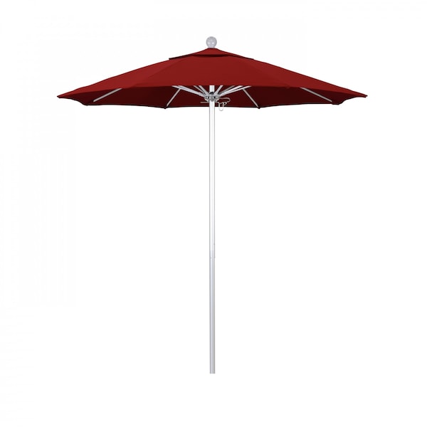 California Umbrella Patio Umbrella, Octagon, 96" H, Sunbrella Fabric, Jockey Red 194061002810 - main