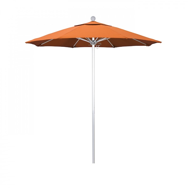 California Umbrella Patio Umbrella, Octagon, 96" H, Sunbrella Fabric, Tangerine 194061002858 - main