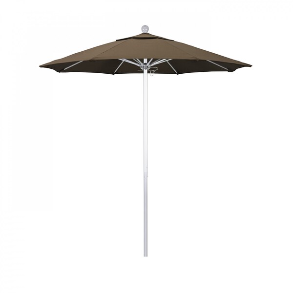 March Patio Umbrella, Octagon, 96" H, Sunbrella Fabric, Cocoa ALTO758002-5425
