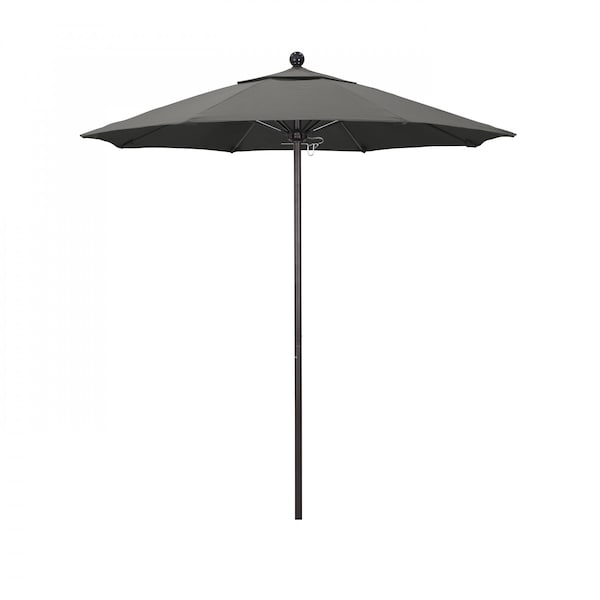 California Umbrella Patio Umbrella, Octagon, 96" H, Sunbrella Fabric, Charcoal 194061003695