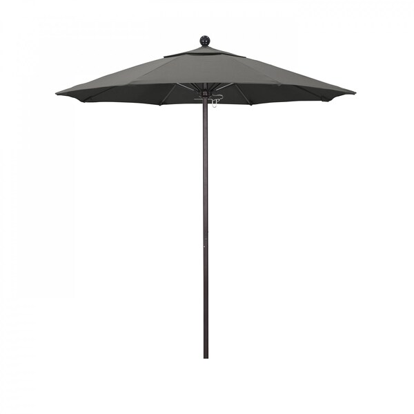 California Umbrella Patio Umbrella, Octagon, 96" H, Sunbrella Fabric, Charcoal 194061003695 - main
