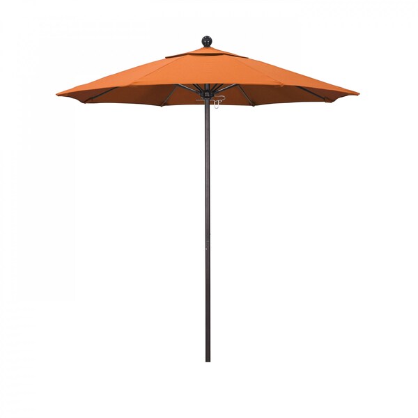California Umbrella Patio Umbrella, Octagon, 96" H, Sunbrella Fabric, Tangerine 194061003718 - main