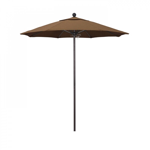 California Umbrella Patio Umbrella, Octagon, 96" H, Sunbrella Fabric, Teak 194061003923 - main