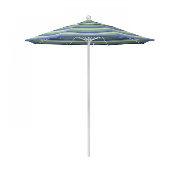 California Umbrella Patio Umbrella, Octagon, 96" H, Sunbrella Fabric, Seville Seaside 194061004838 - main