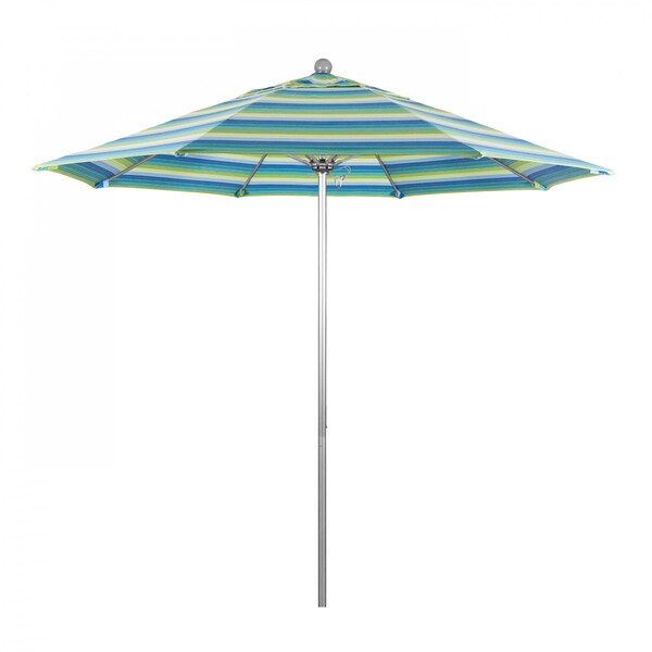 California Umbrella Patio Umbrella, Octagon, 103" H, Sunbrella Fabric, Seville Seaside 194061005699 - main