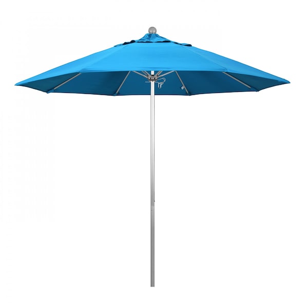 March Patio Umbrella, Octagon, 103" H, Sunbrella Fabric, Canvas Cyan ALTO908002-56105
