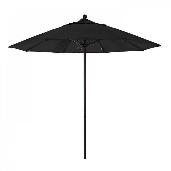 California Umbrella Patio Umbrella, Octagon, 103" H, Sunbrella Fabric, Black 194061006351 - main