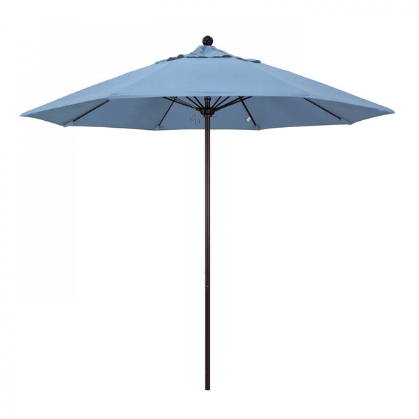 California Umbrella Patio Umbrella, Octagon, 103" H, Sunbrella Fabric, Air Blue 194061006368 - main