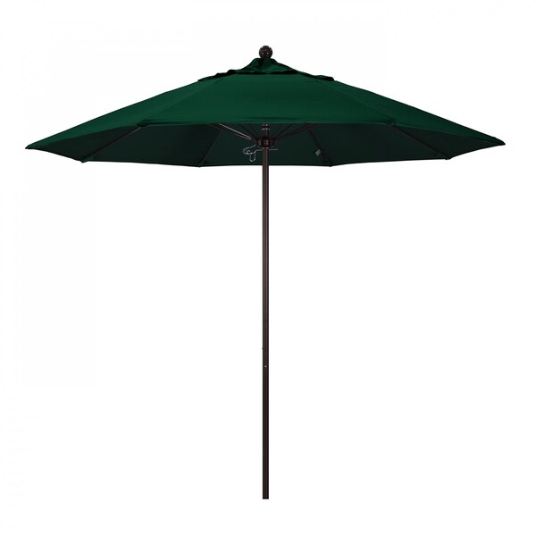 March Patio Umbrella, Octagon, 103" H, Sunbrella Fabric, Forest Green ALTO908117-5446
