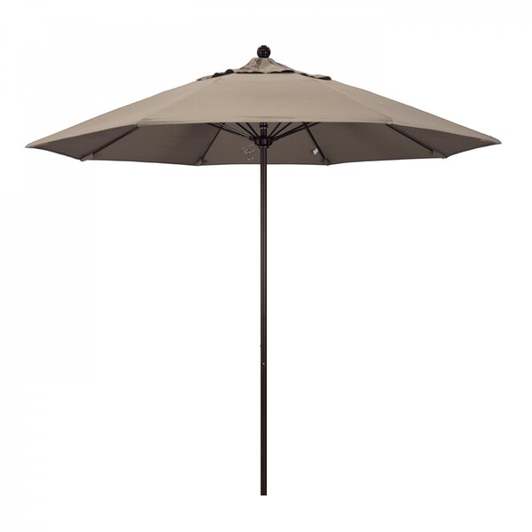 March Patio Umbrella, Octagon, 103" H, Sunbrella Fabric, Taupe ALTO908117-5461