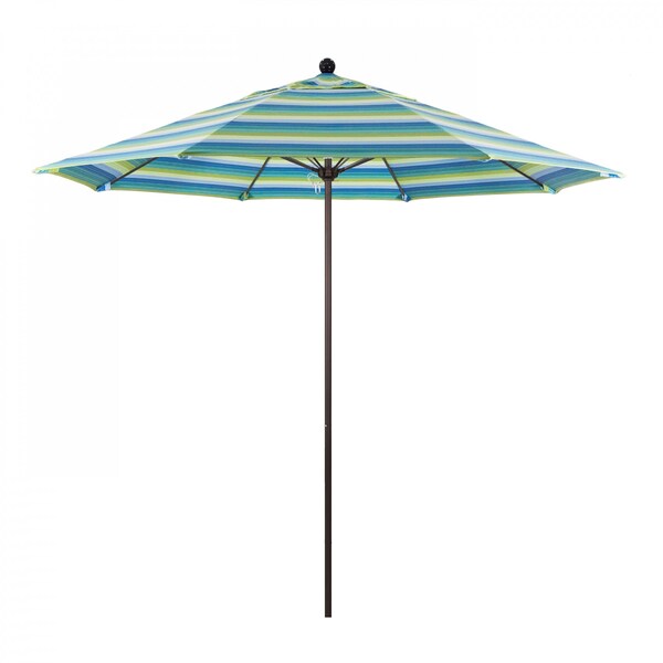 California Umbrella Patio Umbrella, Octagon, 103" H, Sunbrella Fabric, Seville Seaside 194061006597 - main