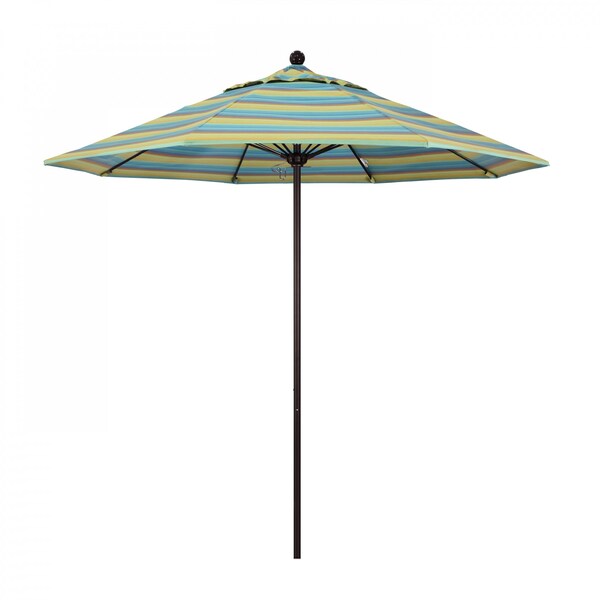 California Umbrella Patio Umbrella, Octagon, 103" H, Sunbrella Fabric, Astoria Lagoon 194061006610 - main