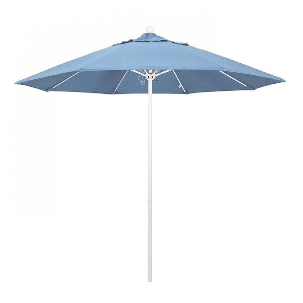 California Umbrella Patio Umbrella, Octagon, 103" H, Sunbrella Fabric, Air Blue 194061007266 - main