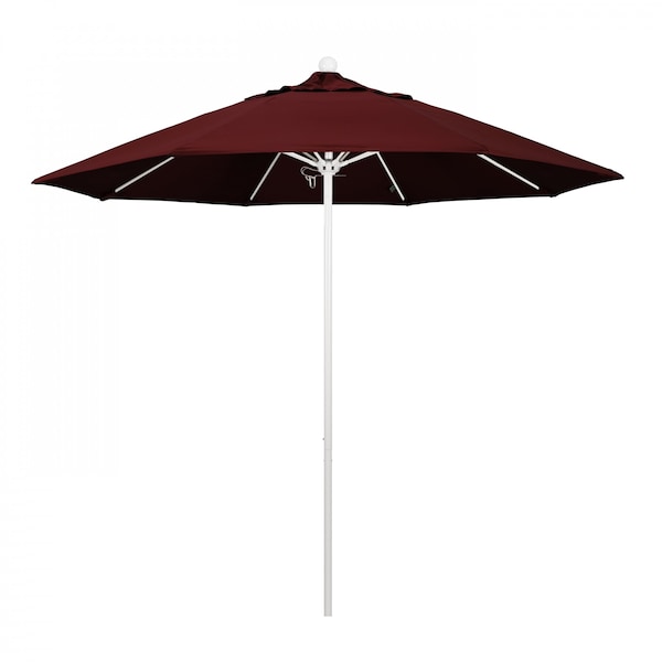 March Patio Umbrella, Octagon, 103" H, Pacifica Fabric, Burgundy ALTO908170-SA36