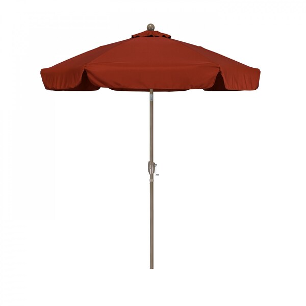 March Patio Umbrella, Octagon, 92" H, Polyester Fabric, Brick ALUS756T-SP40