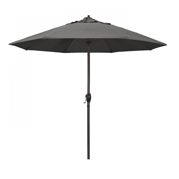 California Umbrella Patio Umbrella, Octagon, 102" H, Sunbrella Fabric, Charcoal 194061008973 - main