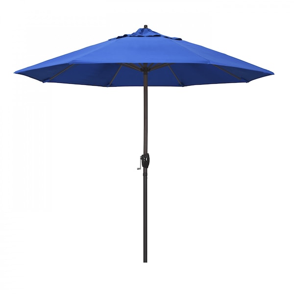 March Patio Umbrella, Octagon, 102" H, Olefin Fabric, Royal Blue ATA908117-F03
