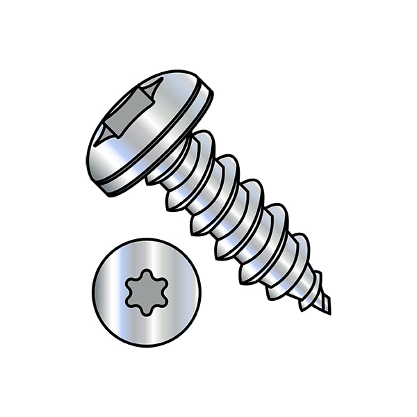 Zoro Select Self-Drilling Screw, #10-12 x 1/2 in, Zinc Plated