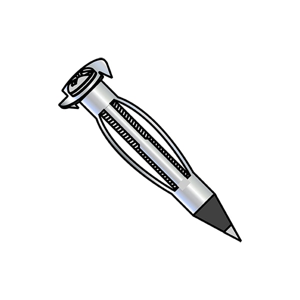 Zoro Select Screw Anchor, Carbon Steel, 100 PK 1805AWHDS - main