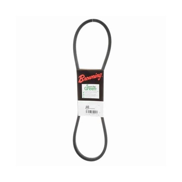 Zoro Select A40 Classical V-Belt, 42.2 in Outside Length, 1/2 in Top Width, 1 Ribs 42W385 - main