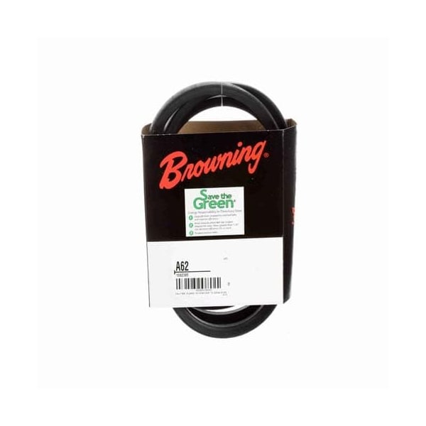 Zoro Select A62 Classical V-Belt, 64.2 in Outside Length, 1/2 in Top Width, 1 Ribs 42W403 - main
