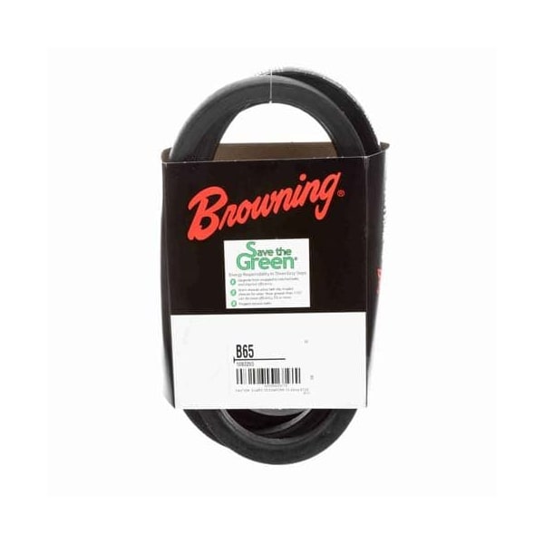 Zoro Select B65 Classical V-Belt, 68 in Outside Length, 21/32 in Top Width, 1 Ribs 42W424 - main