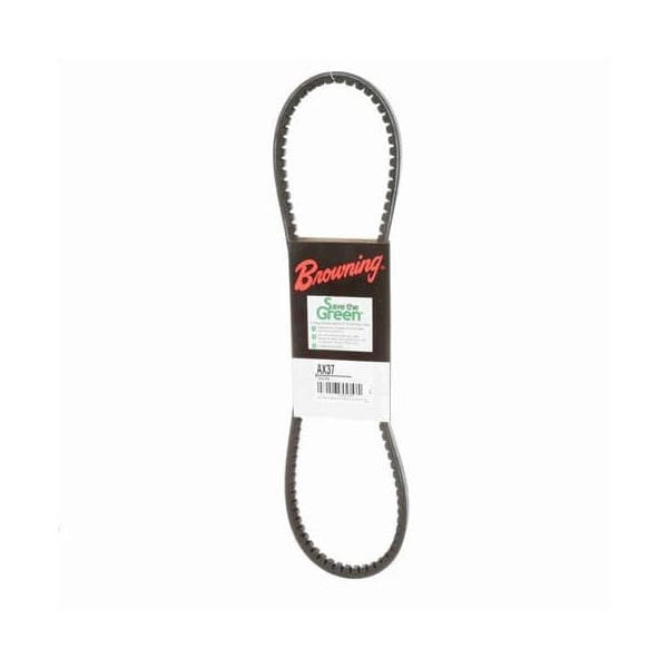 Zoro Select AX37 Cogged, Classical V-Belt, 39.2 in Outside Length, 1/2 in Top Width, 1 Ribs 46U030 - main