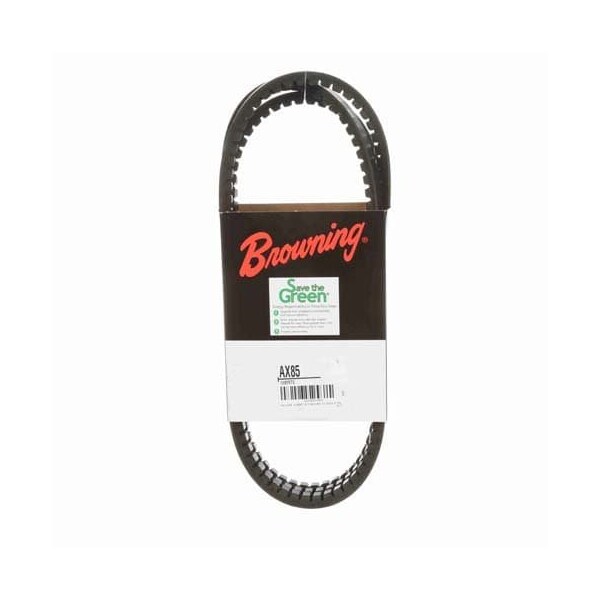 Zoro Select AX85 Cogged, Classical V-Belt, 87.2 in Outside Length, 1/2 in Top Width, 1 Ribs 42W362 - main