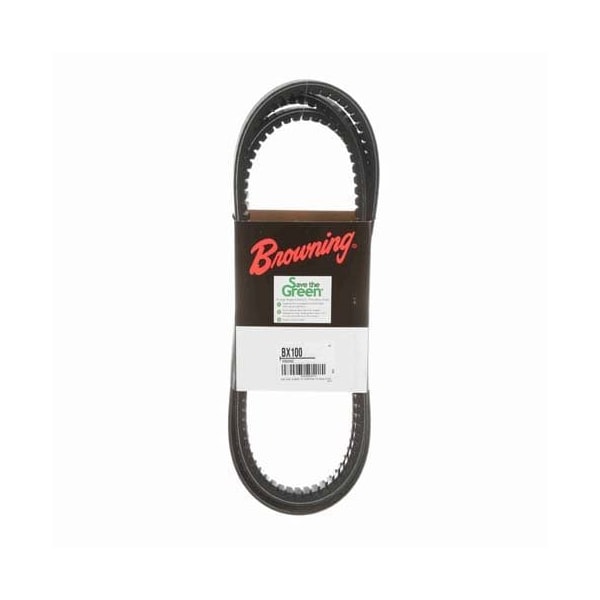 Zoro Select BX100 Cogged, Classical V-Belt, 103 in Outside Length, 21/32 in Top Width 51EU39 - main