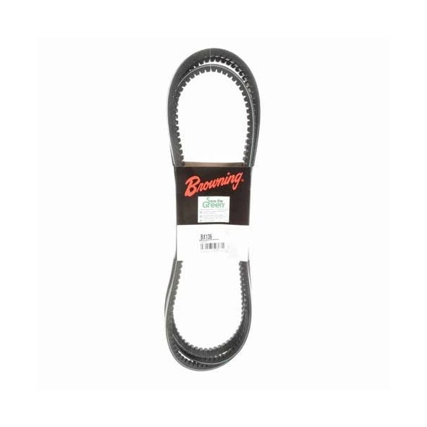 Zoro Select BX136 Cogged, Classical V-Belt, 139 in Outside Length, 21/32 in Top Width 51EU40 - main