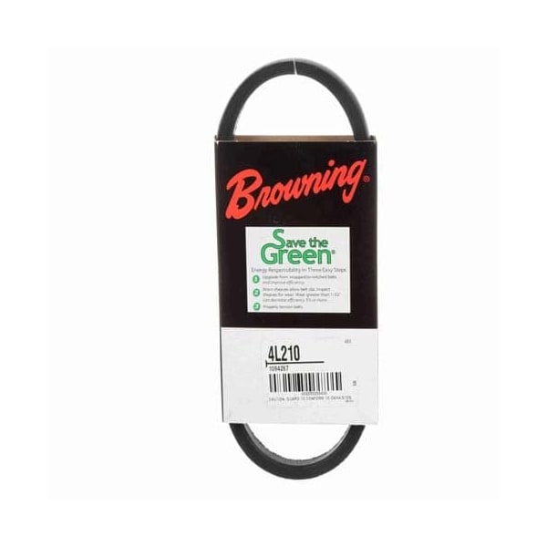 Zoro Select 4L210 FHP V-Belt, 21 in Outside Length, 1/2 in Top Width 51ET74 - main