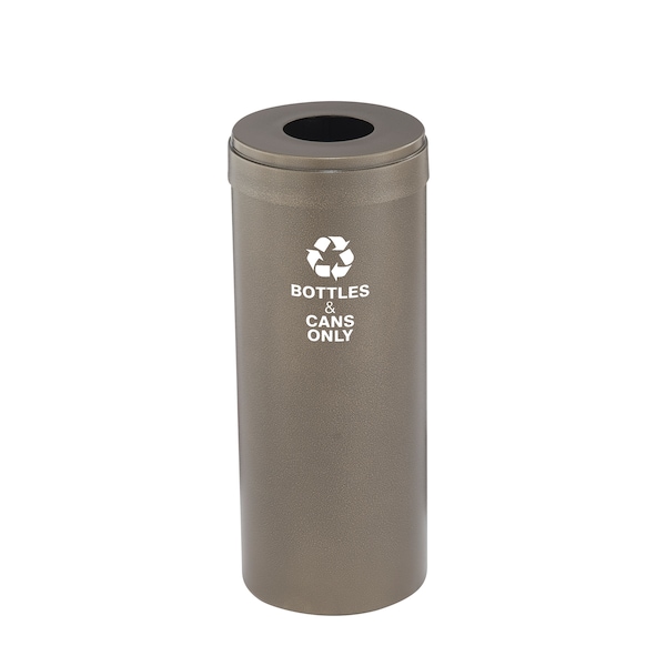 Glaro 15 gal Round Recycling Bin, Bronze Vein B-1242BV-BV-B6 - main