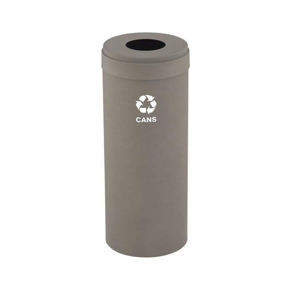Glaro 15 gal Round Recycling Bin, Nickel B-1242NK-NK-B4 - main
