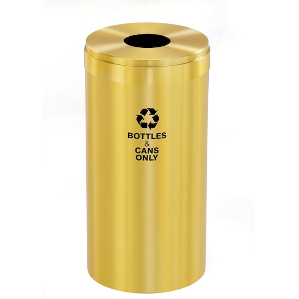 Glaro 23 gal Round Recycling Bin, Satin Brass B-1542BE-BE-B6 - main