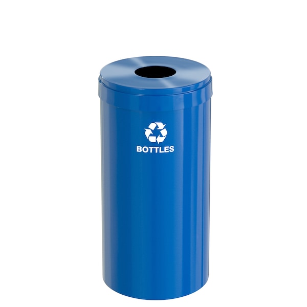 Glaro 23 gal Round Recycling Bin, Blue B-1542BL-BL-B3 - main