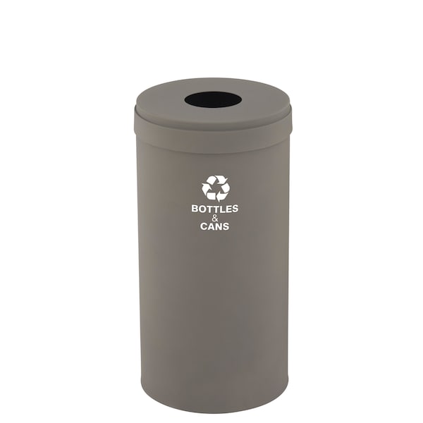 Glaro 23 gal Round Recycling Bin, Nickel B-1542NK-NK-B2 - main