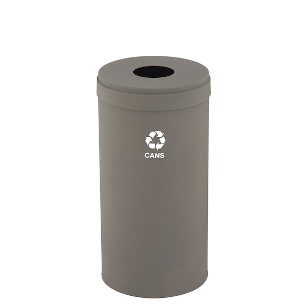Glaro 23 gal Round Recycling Bin, Nickel B-1542NK-NK-B4 - main