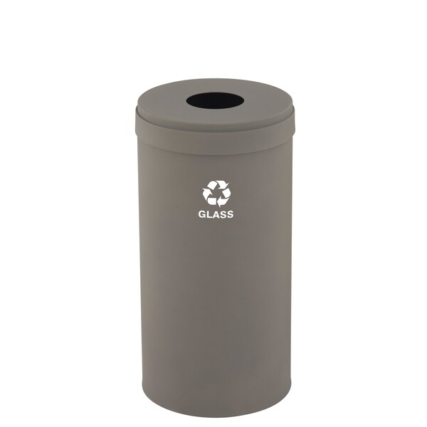Glaro 23 gal Round Recycling Bin, Nickel B-1542NK-NK-B8 - main