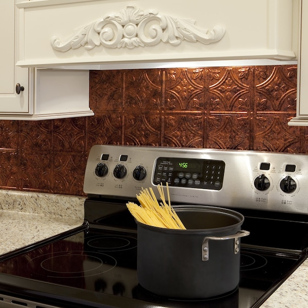 Fasade Fasade 18in x 24in Traditional 1 Moonstone Copper Backsplash Panel 5pk PB5018 - main