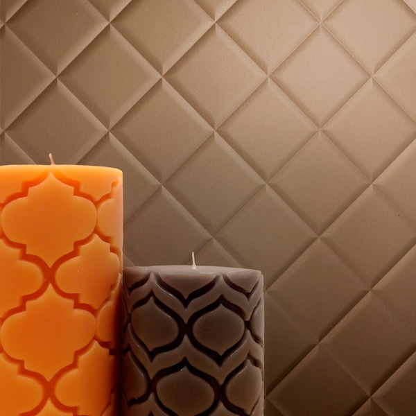 Fasade Fasade 18in x 24in Quilted Argent Bronze Backsplash Panel 5pk PB5428 - main