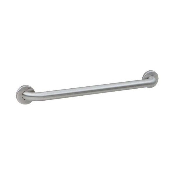 Bobrick Straight B580624 Satin Stainless Steel Grab Bar, 24" L, Stainless Steel, Satin Stainless Steel B5806X24 - main