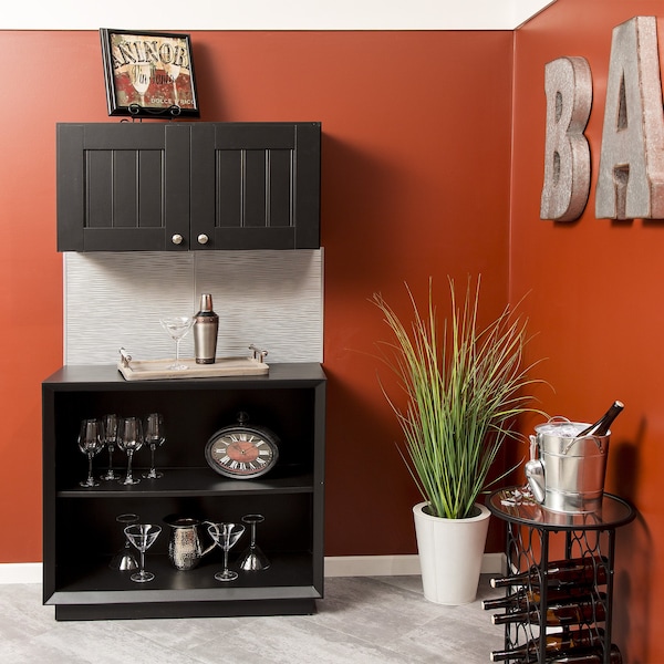 Fasade Fasade 18in x 24in Ripple Argent Silver Backsplash Panel 5pk PB6209 - main