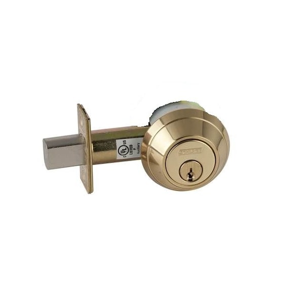 Schlage Commercial Bright Brass Deadbolt B764605 B764605 Zoro