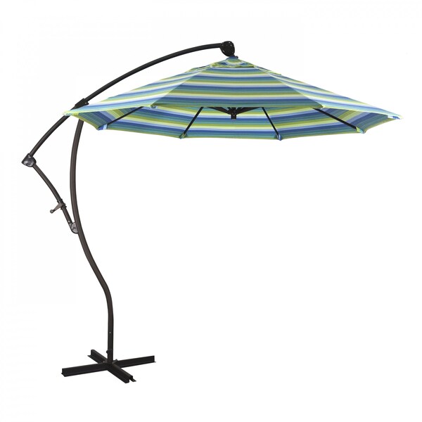 California Umbrella Patio Umbrella, Octagon, 95" H, Sunbrella Fabric, Seville Seaside 194061010150 - main